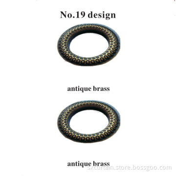 Hot Sales Dense Pattern Antique Brass Curtain Eyelet